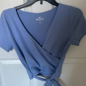 Hollister Light Blue Tie Wrap Tee